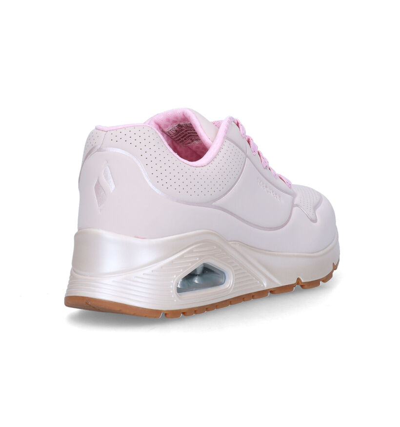 Skechers Uno Gen1 Cool Heels Baskets en Rose pour filles (326443)