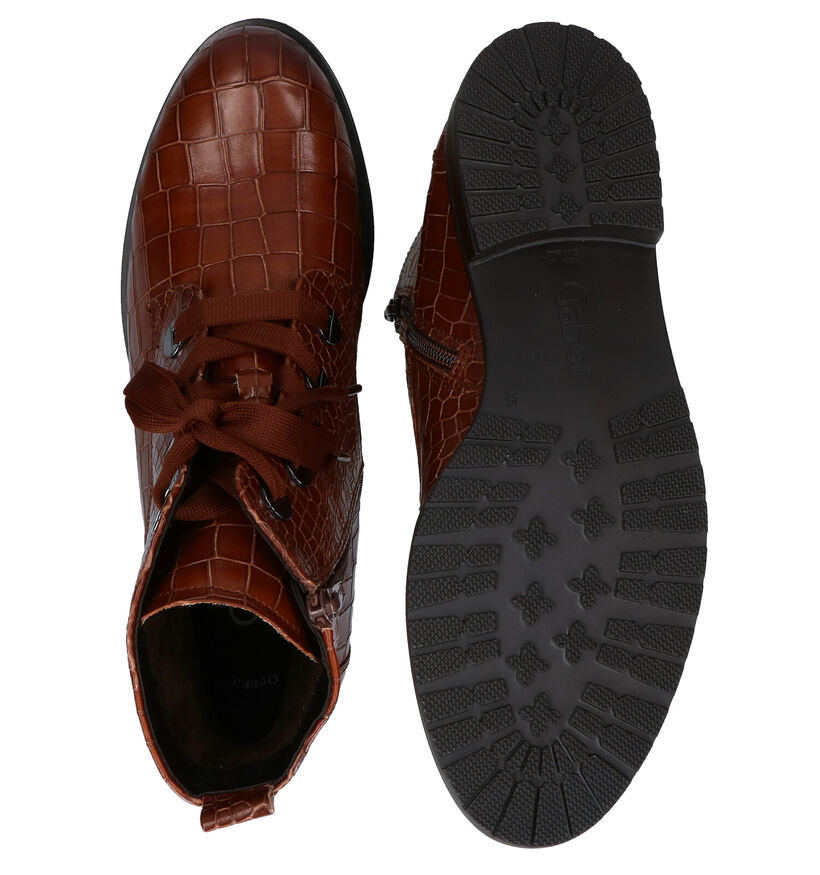 Gabor OptiFit Cognac Boots in leer (282298)
