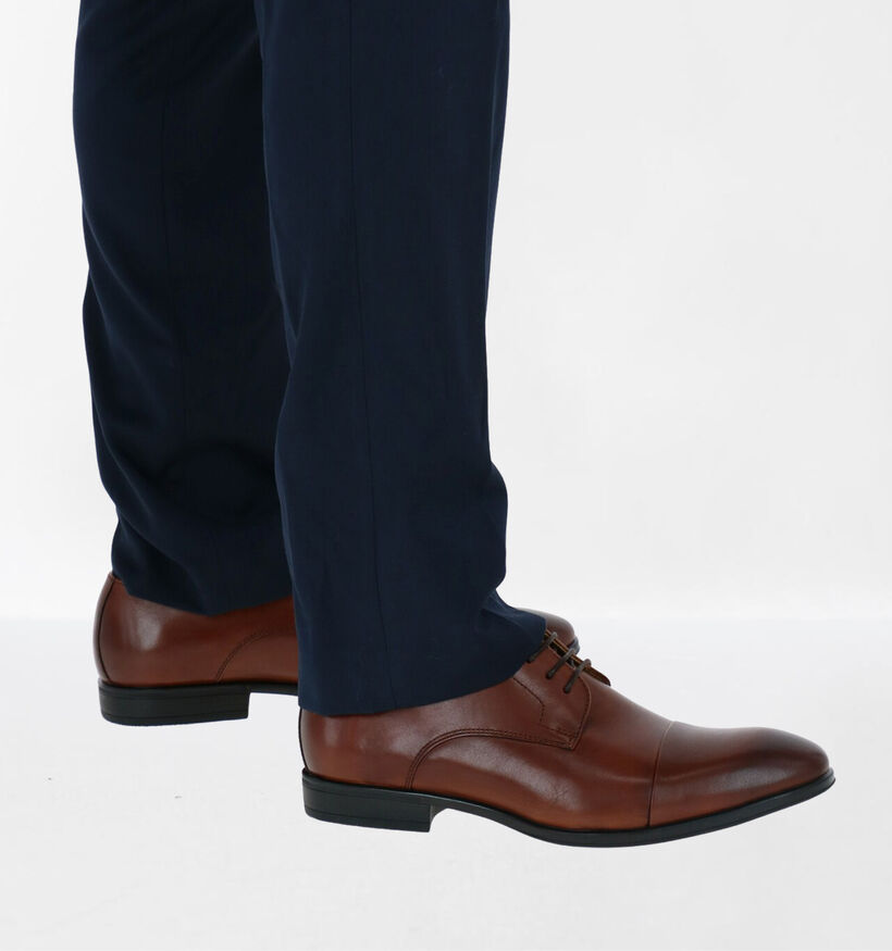 Steptronic Franco Cognac Veterschoenen in leer (283671)