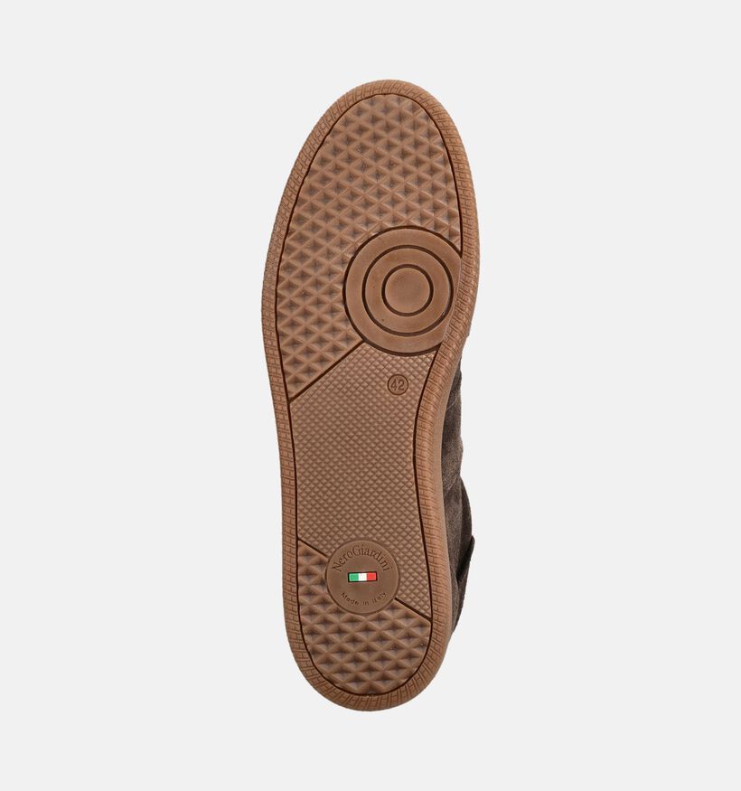 NeroGiardini Chaussures plates en Brun fonc&eacute; pour hommes (382165) - pour semelles orthop&eacute;diques