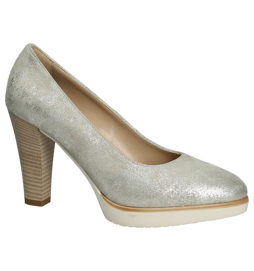 NeroGiardini Gouden Pumps High Heels met Plateau, , pdp