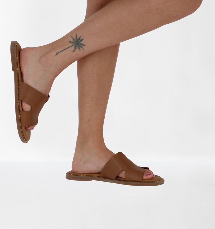 Tamaris TOUCH it Nu-pieds en Kaki en cuir (270155)