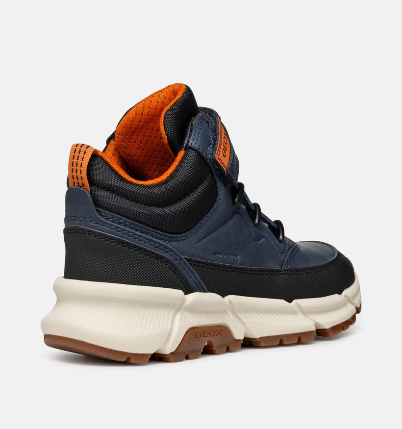 Geox Flexyper Baskets montantes en Bleu fonc&eacute; pour gar&ccedil;ons (377719) - pour semelles orthop&eacute;diques