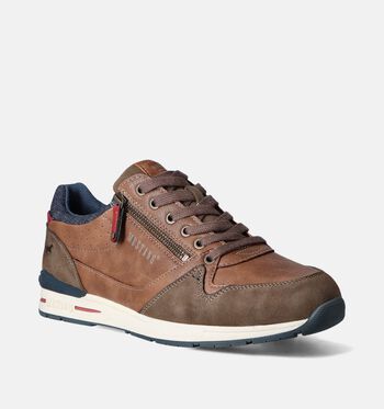 Mustang Chaussures plates Cognac/Bleu