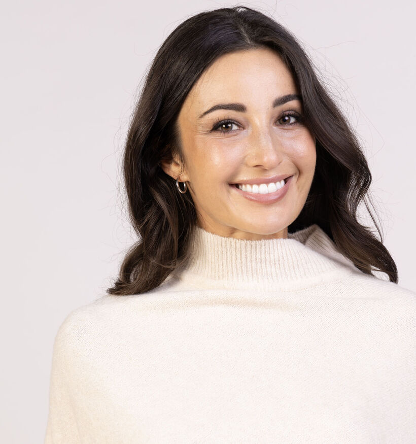 Pieces Fortuna Lichbeige Poncho voor dames (361129)