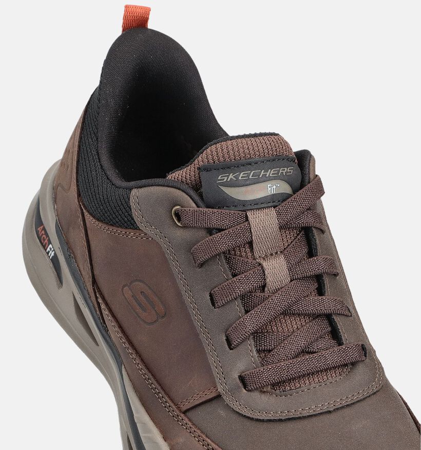 Skechers Arch Fit Orvan Moxley Baskets en Marron pour hommes (360867)