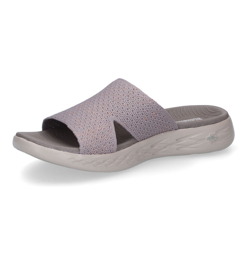 Skechers On The Go 600 Adore Taupe Slippers in stof (305302)