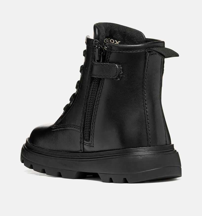 Geox Kiddartah Zwarte Boots met Veters en Rits voor meisjes (377731) - geschikt voor steunzolen