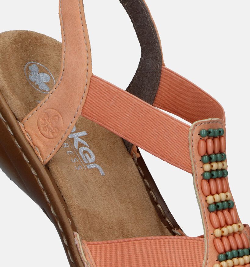 Rieker Oranje Platte sandalen voor dames (339114)
