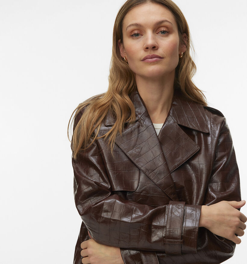 Vero Moda Carly Donkerbruine Korte Jas voor dames (377611)