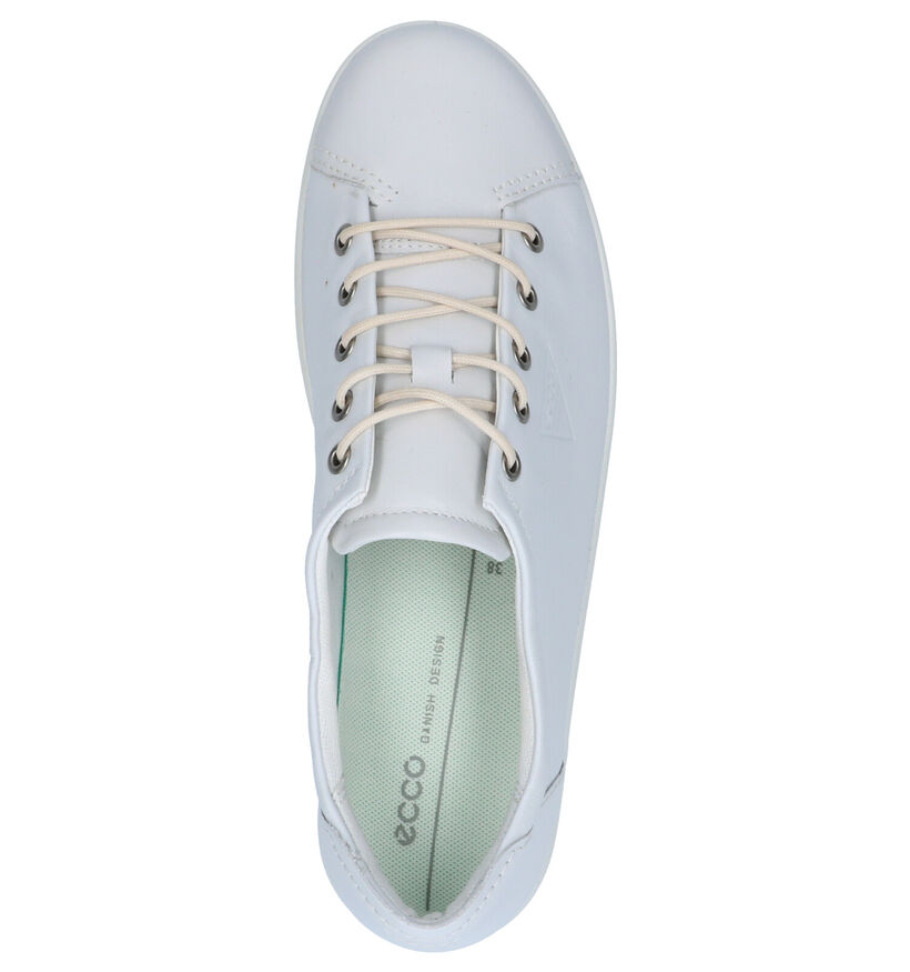 ECCO Soft 7 Witte Veterschoenen in leer (270020)