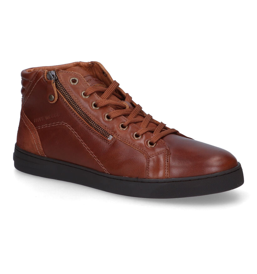 River Woods Gabriel Bottines en Cognac pour hommes (316650)