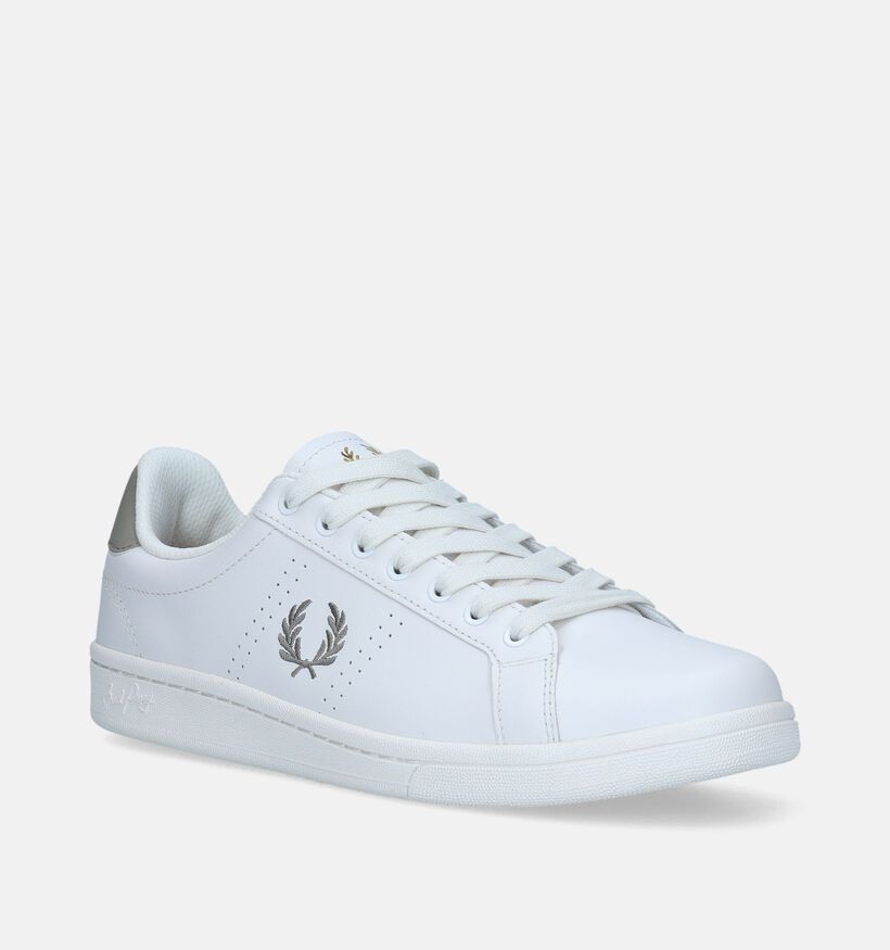 Fred Perry B721 Witte Veterschoenen voor heren (336282) - geschikt voor steunzolen