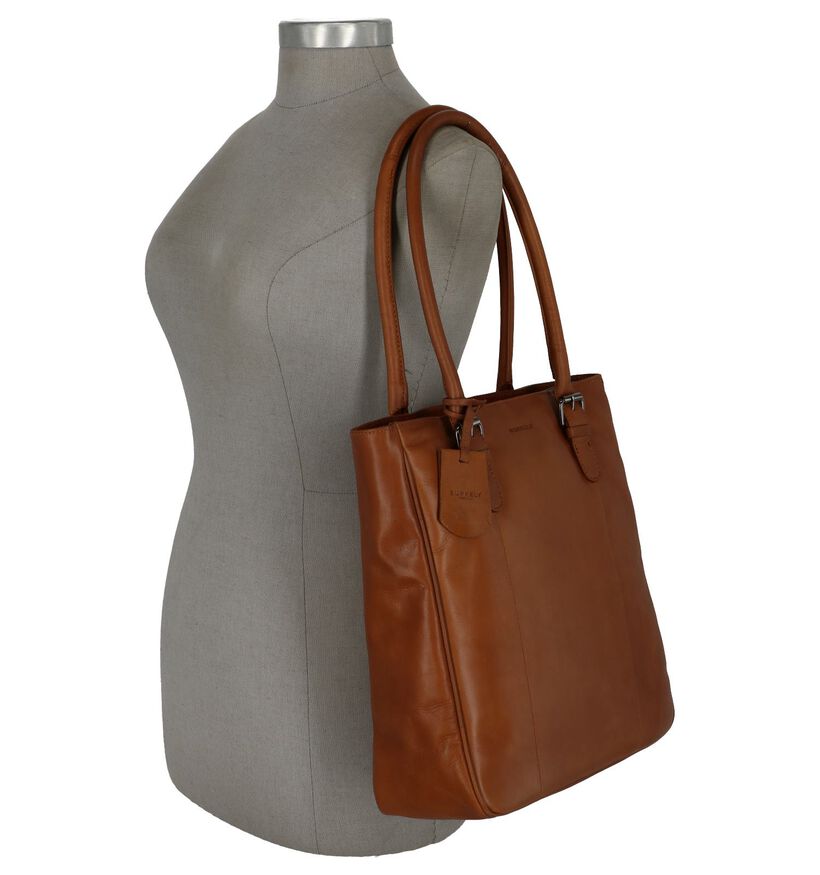 Cognac Shopper Burkely Lois Lane in leer (235375)