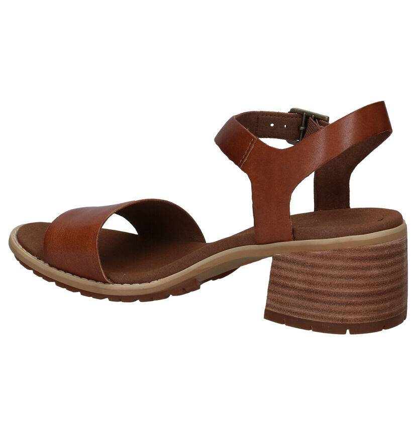 Timberland Laguna Shore Cognac Sandalen in leer (286131)