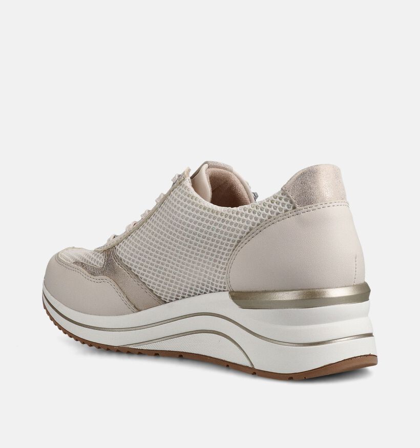 Remonte Ecru Sleehak Sneakers voor dames (367744) - geschikt voor steunzolen