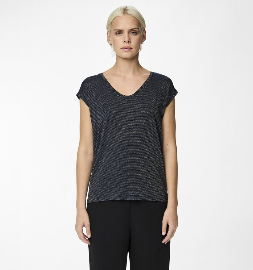 Pieces Billo Donkerblauwe T-shirt voor dames (378367)