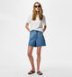 Pieces Sky Embroidery Denim Short en Bleu pour femmes (372382)