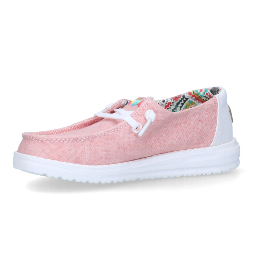 HEYDUDE Wendy Youth Boho Mocassins en Rose pour filles (322993) - pour semelles orthopédiques