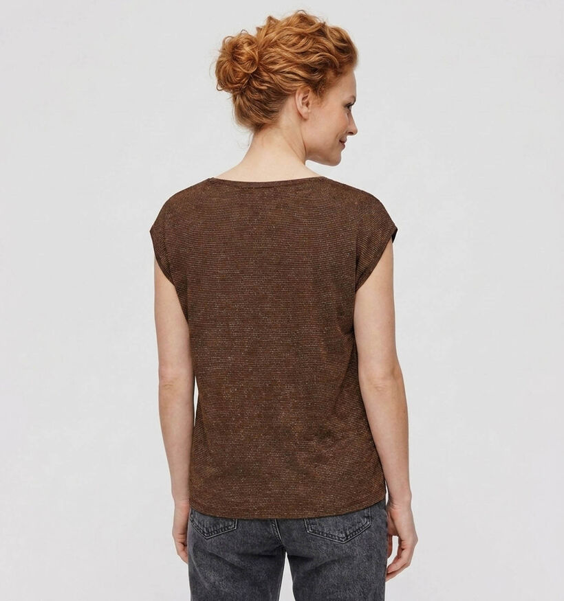 Pieces Billo Donkerbruine T-shirt voor dames (378368)