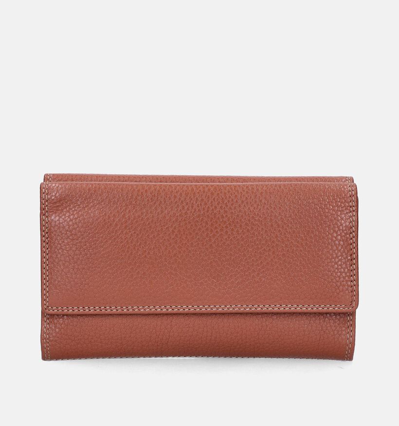 Label M Porte-monnaie à rabat en Cognac pour femmes (358849)