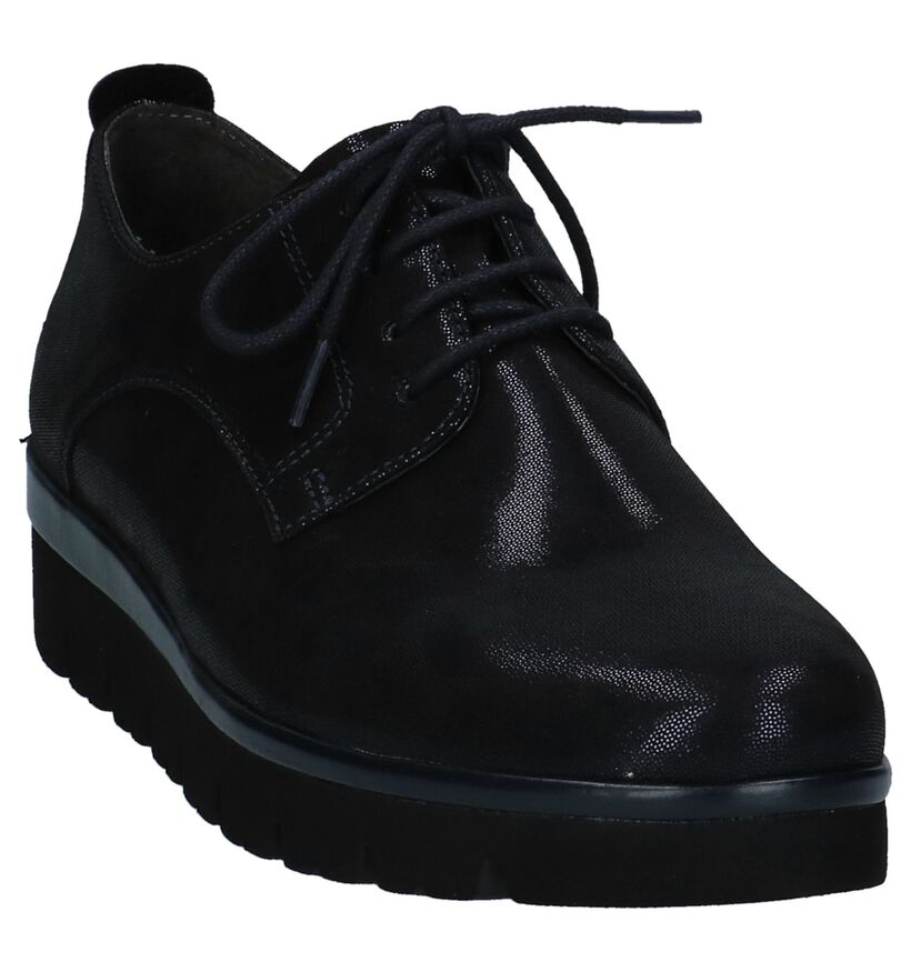 Gabor Best Fitting Chaussures à lacets en Bleu foncé en nubuck (231148)