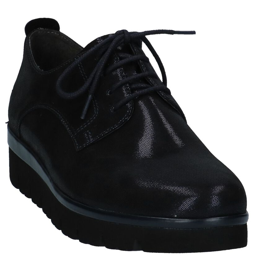 Gabor Donkerblauwe Oxford Veterschoenen in nubuck (231148)