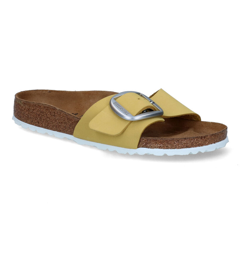 Birkenstock Madrid Big Buckle Zwarte Slippers in nubuck (322776)