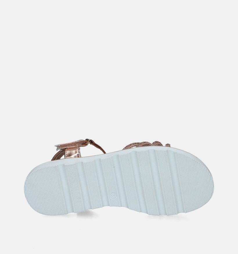 Milo & Mila Rose gold sandalen met steentjes voor meisjes (336912)