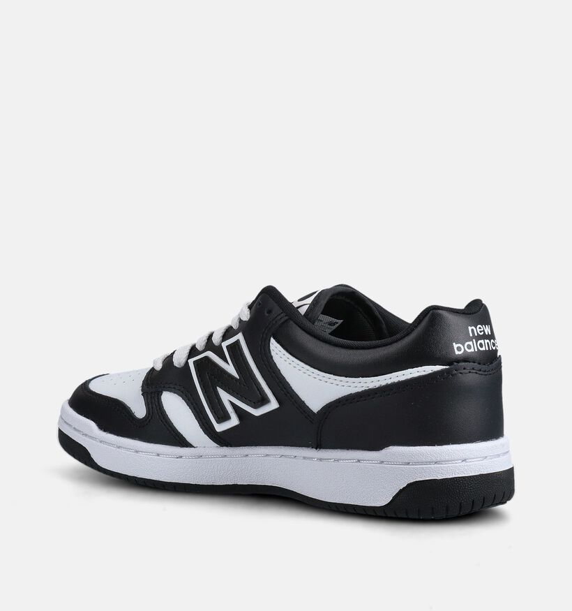 New Balance 480 Zwarte/Witte Sneakers voor jongens (375253) - geschikt voor steunzolen