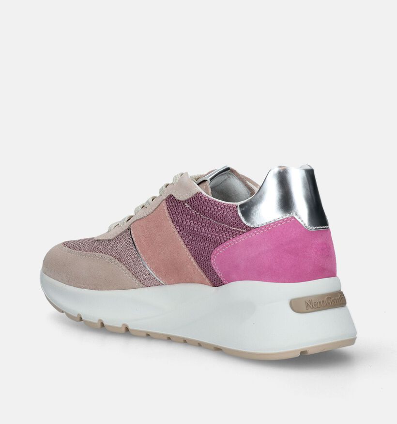 NeroGiardini Baskets casual en Rose pour femmes (337163) - pour semelles orthopédiques