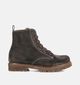 STONES and BONES Bench Boots &agrave; lacets en Brun fonc&eacute; pour filles (381399) - pour semelles orthop&eacute;diques