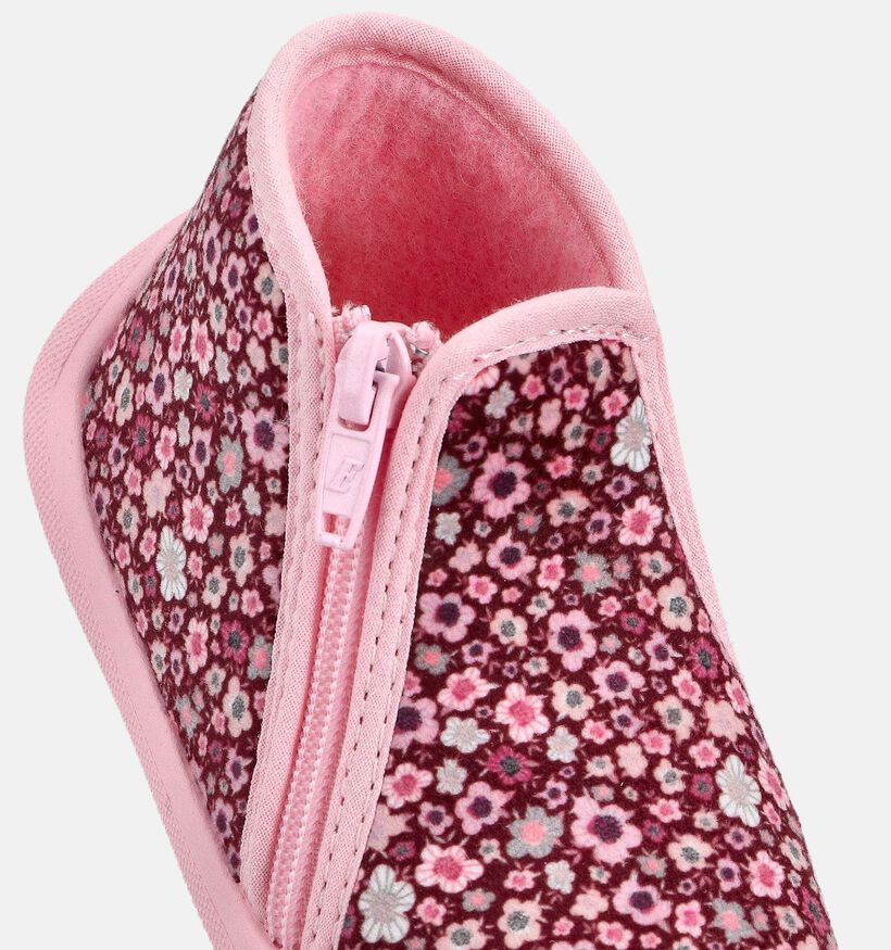 Milo & Mila Bordeaux/Roze Pantoffels voor meisjes (364918) - geschikt voor steunzolen