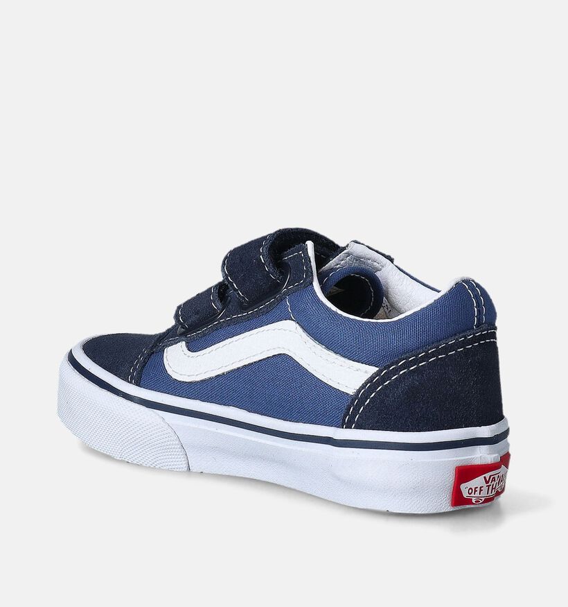 Vans Old Skool Baskets de skate en Bleu pour filles, garçons (351459)
