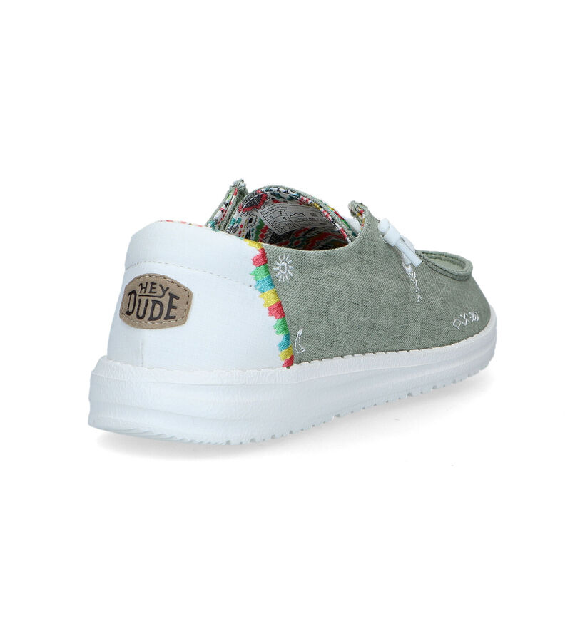 HEYDUDE Wendy Boho Mocassins en Vert Kaki pour femmes (324433) - pour semelles orthopédiques