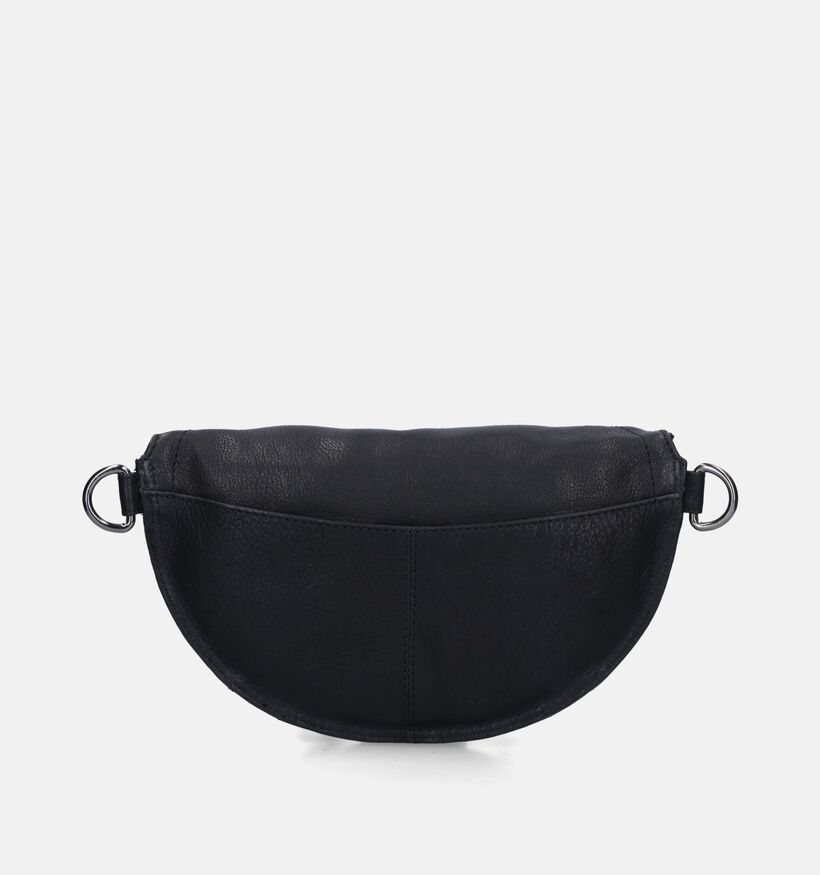 Euro-Leather Zwarte Crossbody tas voor dames (353542)