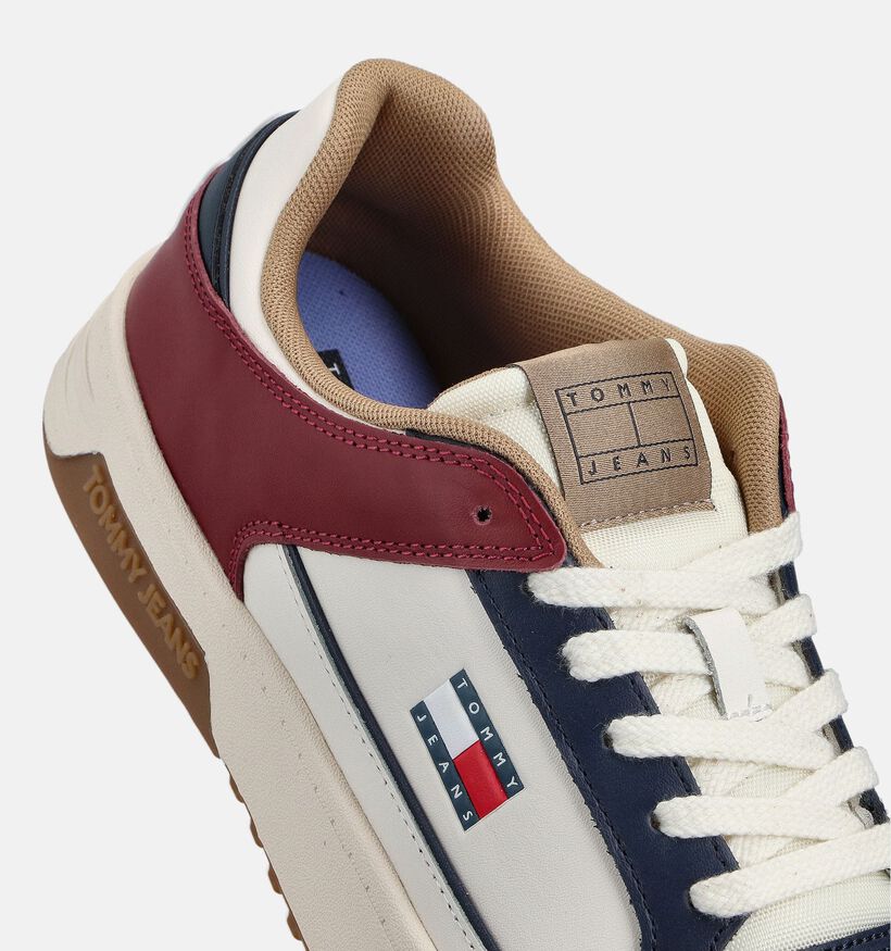 Tommy Hilfiger Cupsole Chaussures plates en Ecru/Bordeaux pour hommes (366155) - pour semelles orthopédiques