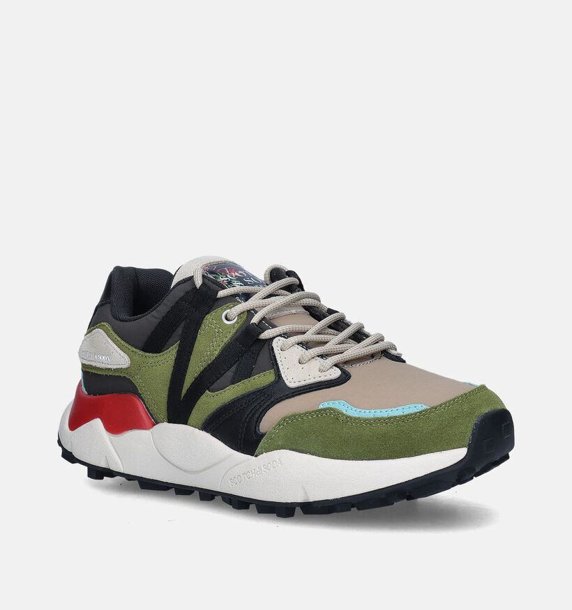 Scotch & Soda Mount Chaussures à lacets en Vert kaki pour hommes (345460) - pour semelles orthopédiques
