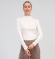Vila Jolini Beige T-shirt met rolkraag voor dames (349444)