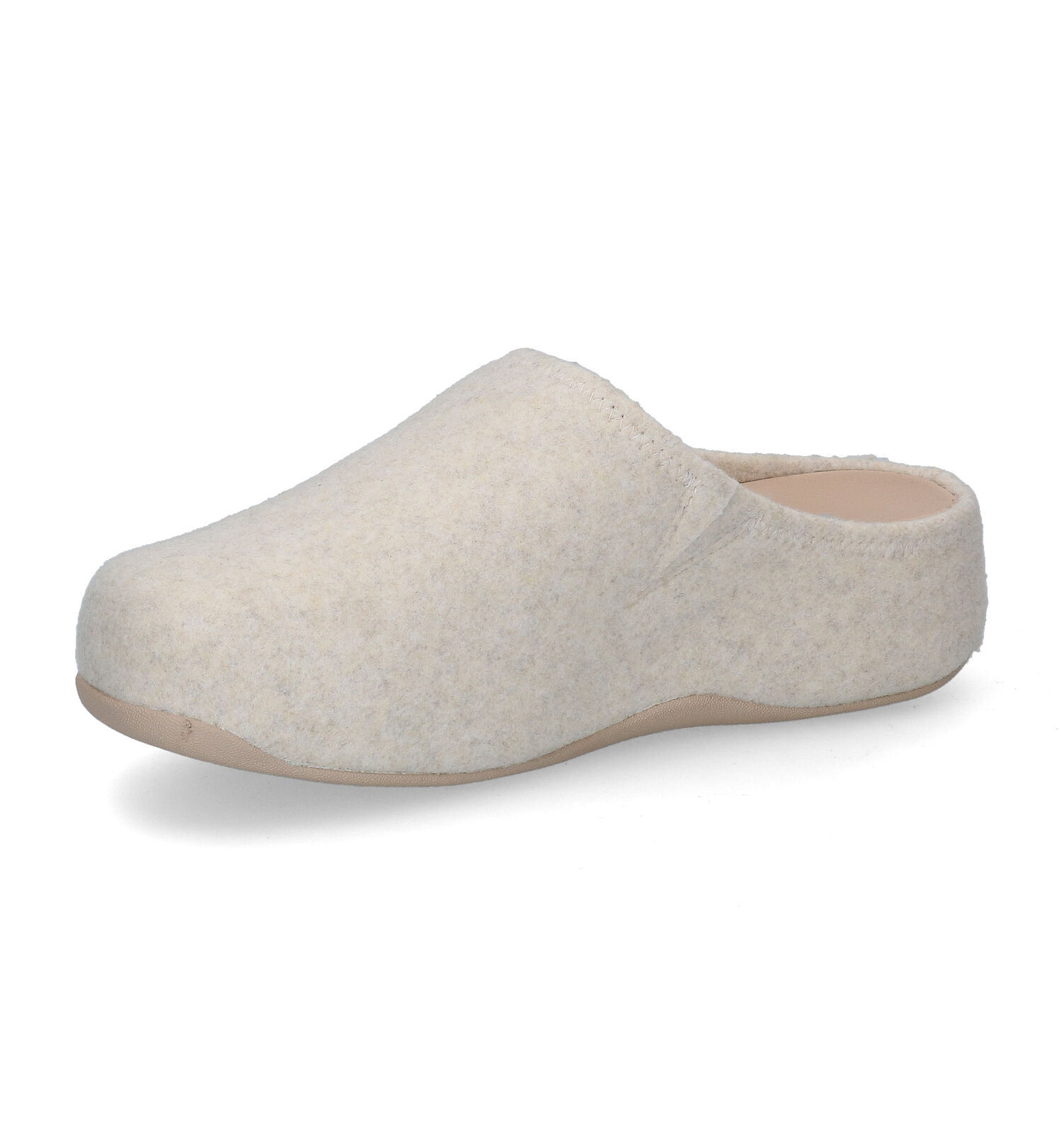 FitFlop Shuv Felt Ecru Pantoffels Dames Pantoffels Online op TORFS.BE