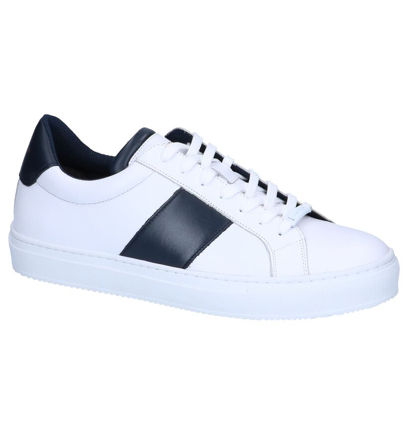 Witte Casual Veterschoenen Ambitious in leer (239154)