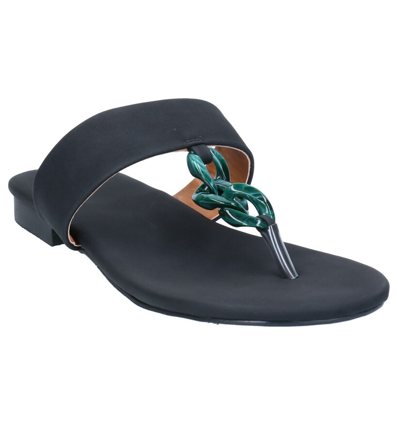 Inyati Leandra Tongs en Noir en simili cuir (274475)