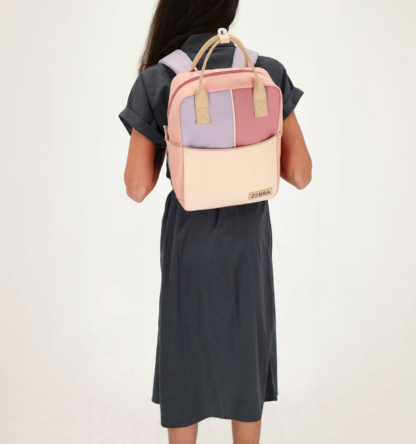 ZEBRA Sac à dos en Rose/Beige pour filles (364766)