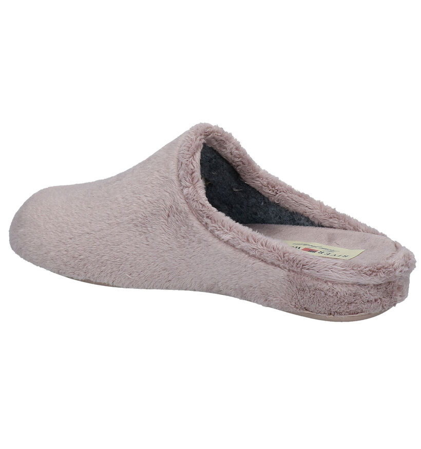 River Woods Beige Pantoffels in stof (298441)