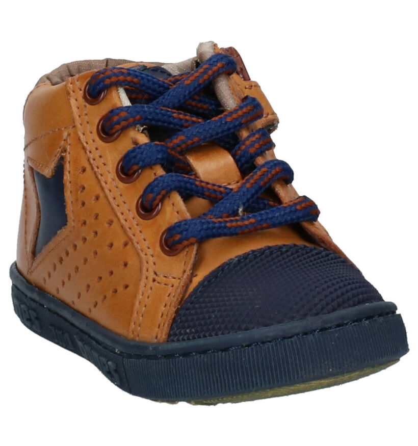 STONES and BONES Cognac Hoge Schoenen in leer (255456)