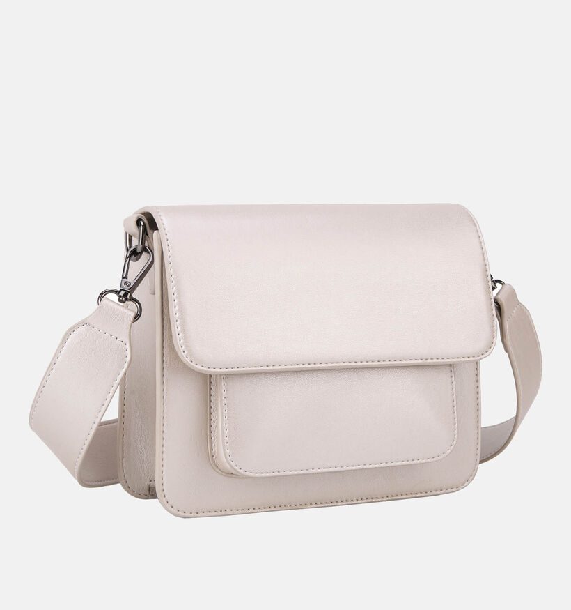 Hvisk Cayman Pocket Shiny Sac porté croisé en Beige pour femmes (338118)