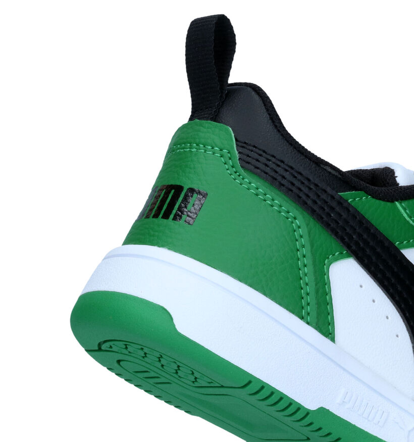 Puma Rebound V6 Baskets en Blanc pour filles, garçons (326488)
