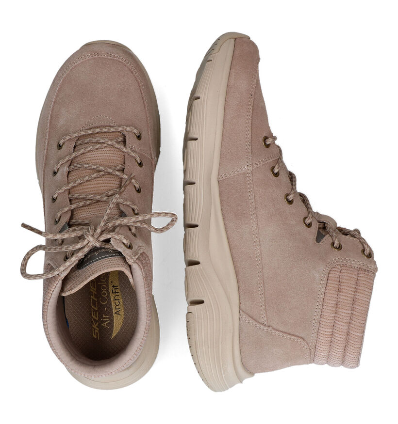 Skechers Arch Fit Smooth Taupe Sneakers voor dames (312798) - geschikt voor steunzolen