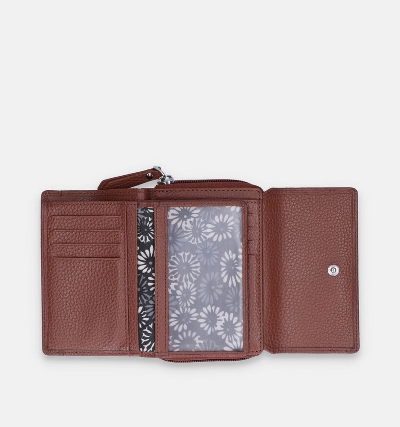 Euro-Leather Zwarte Ritsportemonnee voor dames (353534)