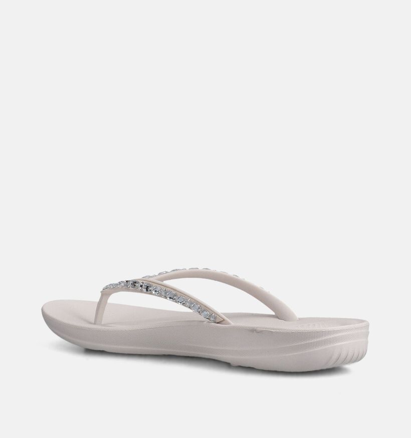 Fitflop Iqushion Multi-Crystal Ergonomic Tongs en Blanc pour femmes (368670)